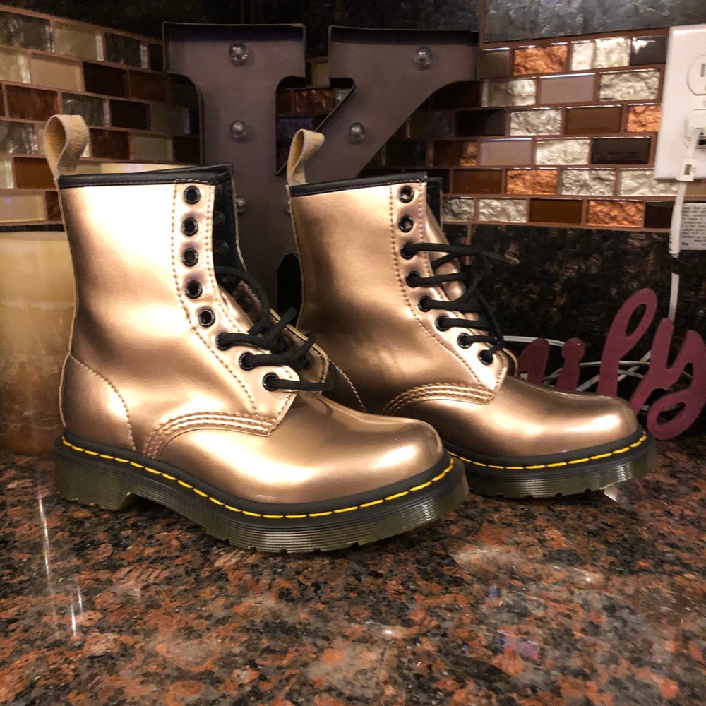 Dr. Martens 1460 Vegan Rose Gold Boots